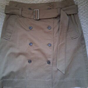 Ann Taylor Cotton Button Skirt 10